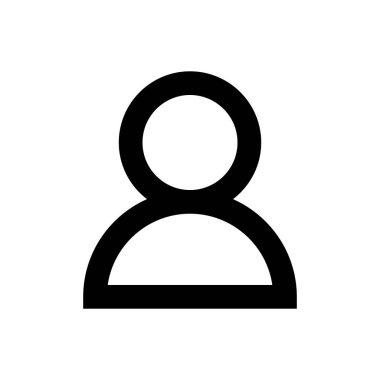 Beyaz arkaplanda kullanıcı simgesi, vektör illüstrasyonu