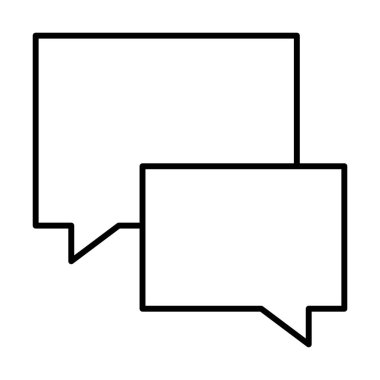 Sohbet servisi simgesi, vektör illüstrasyonu