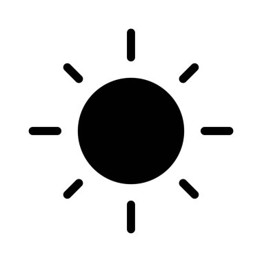 Güneş simgesi, vektör illüstrasyonu