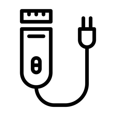 Elektrikli Tıraş simgesi, vektör illüstrasyonu