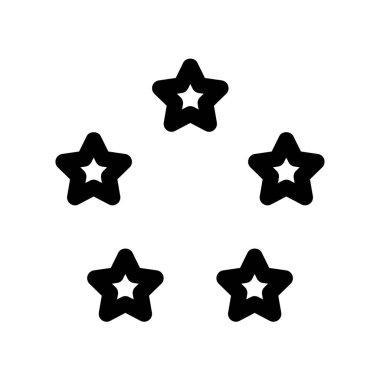 Yıldız simgesi, kalite derecesi, vektör illüstrasyonu