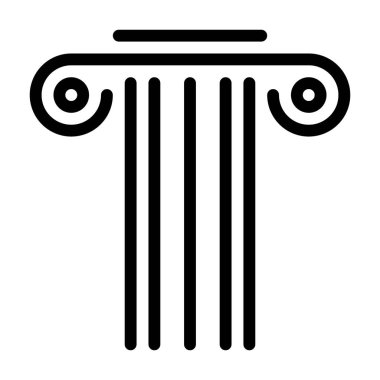 Sütun simgesi, vektör illüstrasyonu