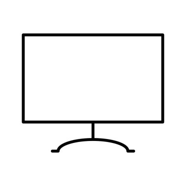 Televizyon simgesi, vektör illüstrasyonu 