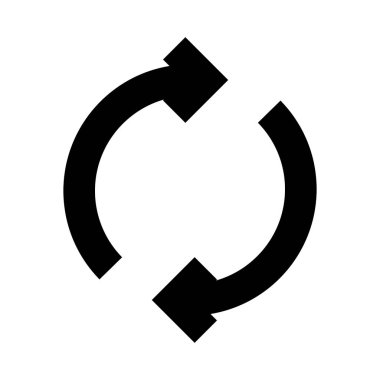 Yenilenebilir Döndürme simgesi, vektör illüstrasyonu  