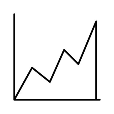 Çizgi Çizelgesi simgesi, vektör illüstrasyonu