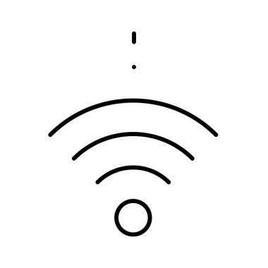 Beyaz arkaplanda Wifi simgesi, vektör illüstrasyonu