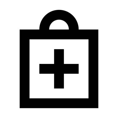 Etiket Ekle Alışveriş Sembolü, Torba Ekle simgesi, vektör illüstrasyonu