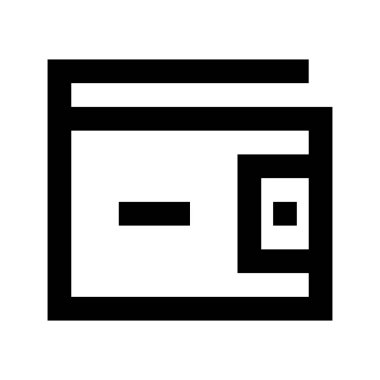 Cüzdan simgesi, vektör illüstrasyonu 