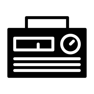 Radyo Müzik Ses simgesi, vektör illüstrasyonu