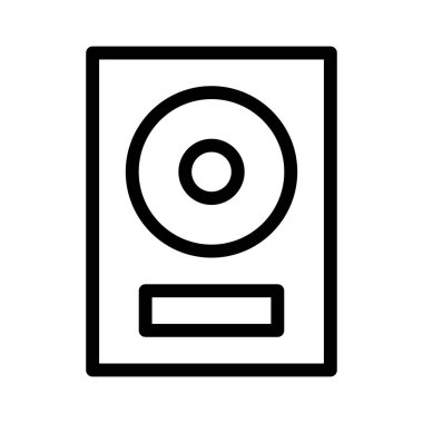 Turntable simgesi, vektör illüstrasyonu  