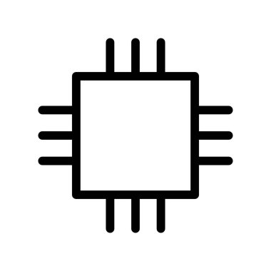 Ana Çip Elektronik simgesi, vektör illüstrasyonu