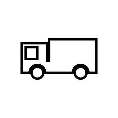 kamyon simgesi, vektör illüstrasyonu  