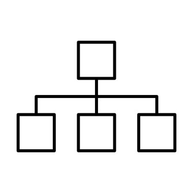 Organigramm simgesi, vektör illüstrasyonu