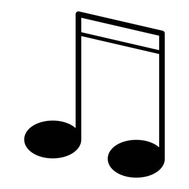 Not Müzik simgesi, vektör illüstrasyonu 