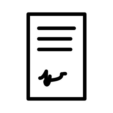 Sözleşme iş simgesi, vektör illüstrasyonu