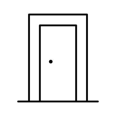 Kapı simgesi, vektör illüstrasyonu