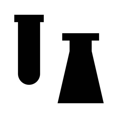 Laboratuar simgesi, vektör illüstrasyonu