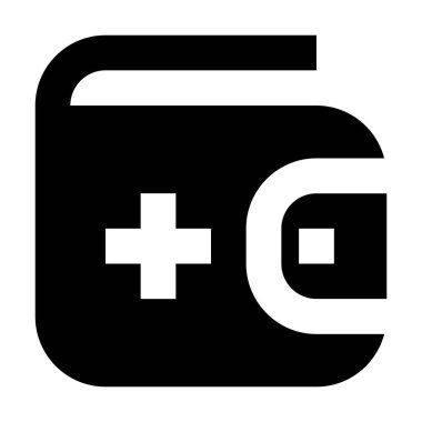 Cüzdan simgesi, vektör illüstrasyonu 