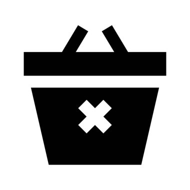 Sepet simgesi, vektör illüstrasyonu