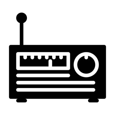 Radyo Müzik Ses simgesi, vektör illüstrasyonu
