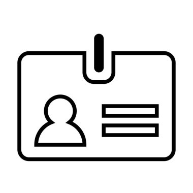 Kimlik kartı simgesi, vektör illüstrasyonu