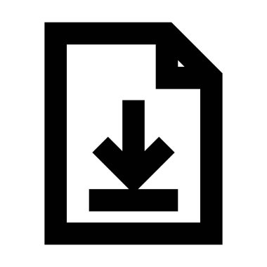 Beyaz arkaplan üzerindeki belge simgesi, vektör illüstrasyonu