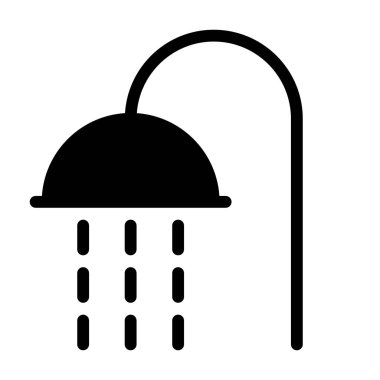 duş simgesi, vektör illüstrasyonu