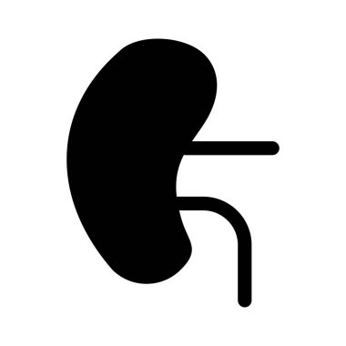 Böbrek simgesi, vektör illüstrasyonu