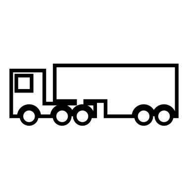 kamyon simgesi, vektör illüstrasyonu  