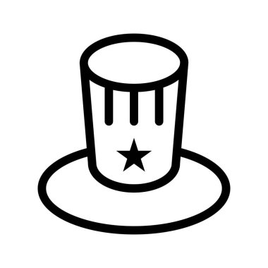 Şapka Amerika simgesi, vektör illüstrasyonu