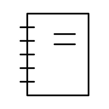 Not defteri simgesi, vektör illüstrasyonu