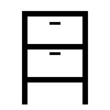 Gece Masası simgesi, vektör illüstrasyonu