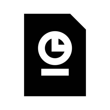 Beyaz arkaplan üzerindeki belge simgesi, vektör illüstrasyonu