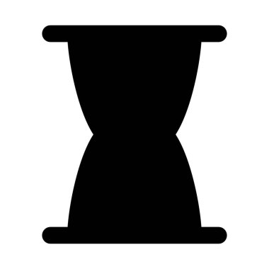 Kum saati simgesi, vektör illüstrasyonu