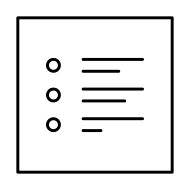 Storyboard Listesi simgesi, vektör illüstrasyonu