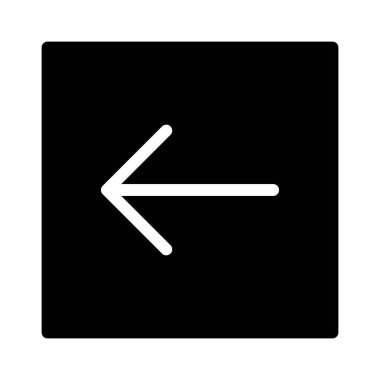 Backarrow simgesi, vektör illüstrasyonu