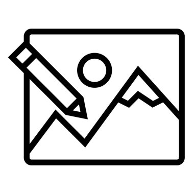 Fotoğrafçı simgesi, vektör illüstrasyonunu düzenle