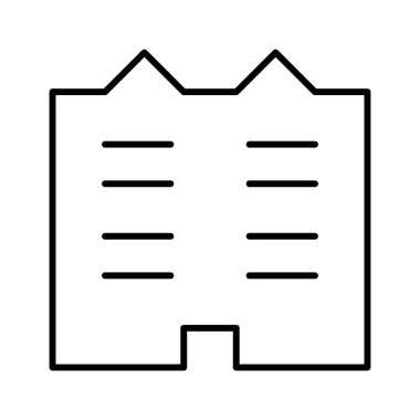 bina simgesi, vektör illüstrasyonu