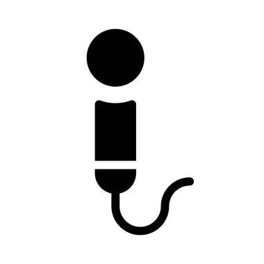 mikrofon simgesi, vektör illüstrasyonu