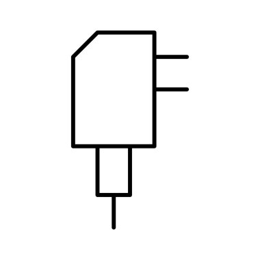 Güç Eklentisi simgesi, vektör illüstrasyonu 