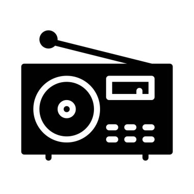 Radyo Müzik Ses simgesi, vektör illüstrasyonu