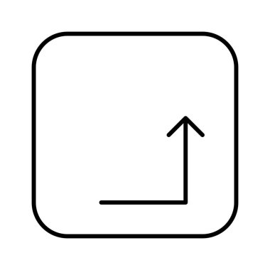 Köşedeki Sağ Ok simgesi, vektör