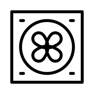 Fan Elektronik simgesi, vektör illüstrasyonu