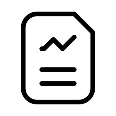 Beyaz arkaplan üzerindeki belge simgesi, vektör illüstrasyonu