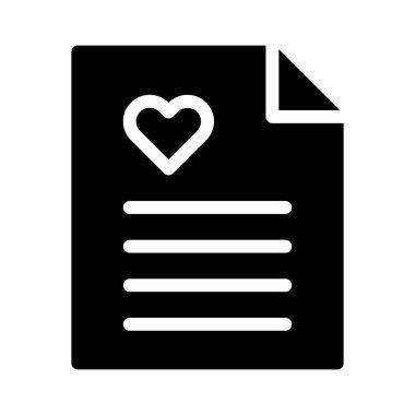 Aşk Harfi simgesi, vektör illüstrasyonu