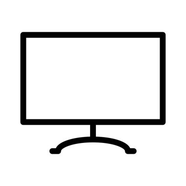 Televizyon simgesi, vektör illüstrasyonu 