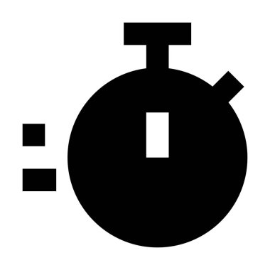 Beyaz arkaplanda zamanlayıcı simgesi, vektör illüstrasyonu