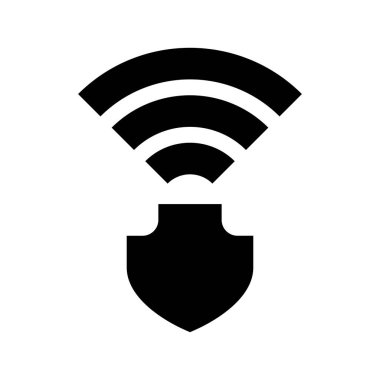 Beyaz arkaplanda Wifi simgesi, vektör illüstrasyonu