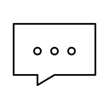 Sohbet servisi simgesi, vektör illüstrasyonu