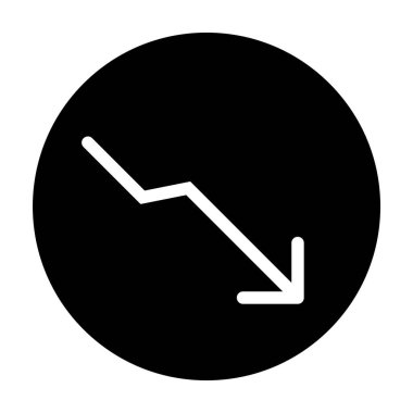 Sunum grafik simgesi, vektör illüstrasyonunu reddet
